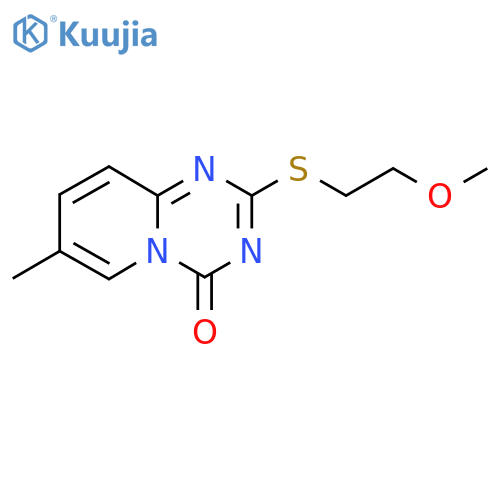 2-(2-methoxyethyl)sulfanyl-7-methyl-4H-pyrido1,2-a1,3,5triazin-4-one structure