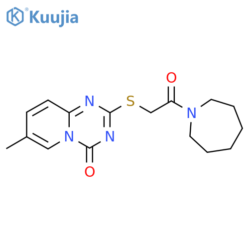 2-{2-(azepan-1-yl)-2-oxoethylsulfanyl}-7-methyl-4H-pyrido1,2-a1,3,5triazin-4-one structure