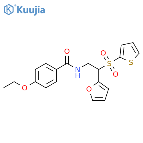 4-ethoxy-N-2-(furan-2-yl)-2-(thiophene-2-sulfonyl)ethylbenzamide structure