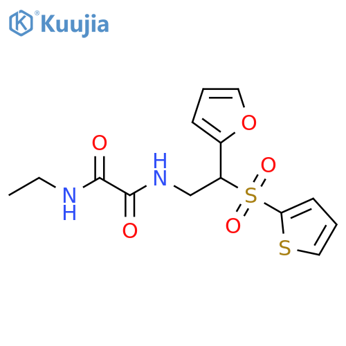 N-ethyl-N'-2-(furan-2-yl)-2-(thiophene-2-sulfonyl)ethylethanediamide structure