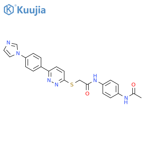 N-(4-acetamidophenyl)-2-({6-4-(1H-imidazol-1-yl)phenylpyridazin-3-yl}sulfanyl)acetamide structure