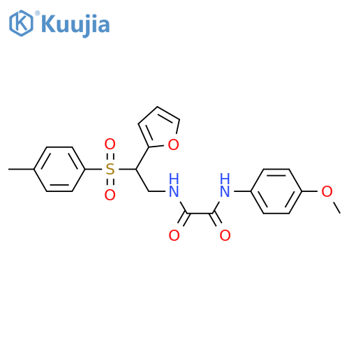 N-2-(furan-2-yl)-2-(4-methylbenzenesulfonyl)ethyl-N'-(4-methoxyphenyl)ethanediamide structure