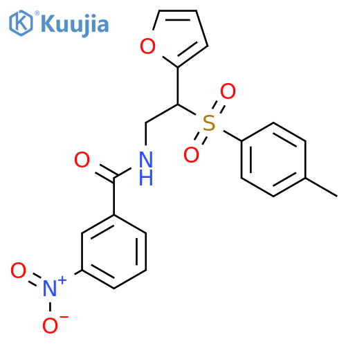 N-2-(furan-2-yl)-2-(4-methylbenzenesulfonyl)ethyl-3-nitrobenzamide structure