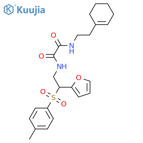 N'-2-(cyclohex-1-en-1-yl)ethyl-N-2-(furan-2-yl)-2-(4-methylbenzenesulfonyl)ethylethanediamide structure