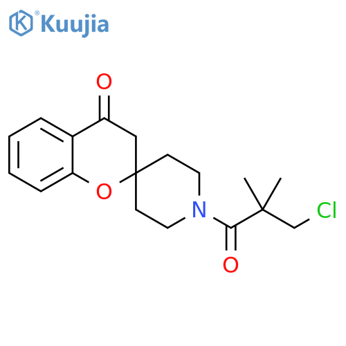1'-(3-chloro-2,2-dimethylpropanoyl)-3,4-dihydrospiro1-benzopyran-2,4'-piperidine-4-one structure