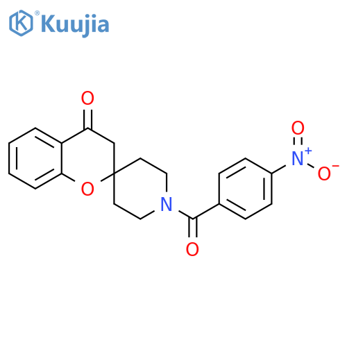 1'-(4-nitrobenzoyl)-3,4-dihydrospiro1-benzopyran-2,4'-piperidine-4-one structure