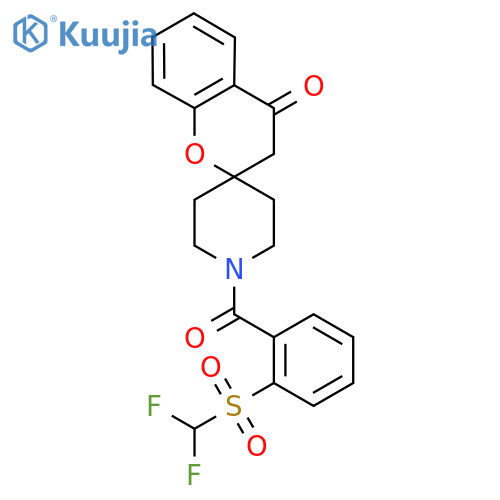 1'-(2-difluoromethanesulfonylbenzoyl)-3,4-dihydrospiro1-benzopyran-2,4'-piperidine-4-one structure