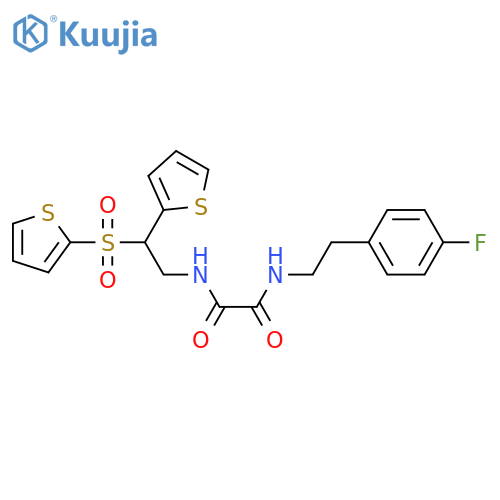 N'-2-(4-fluorophenyl)ethyl-N-2-(thiophen-2-yl)-2-(thiophene-2-sulfonyl)ethylethanediamide structure