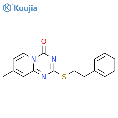 8-methyl-2-(2-phenylethyl)sulfanyl-4H-pyrido1,2-a1,3,5triazin-4-one structure