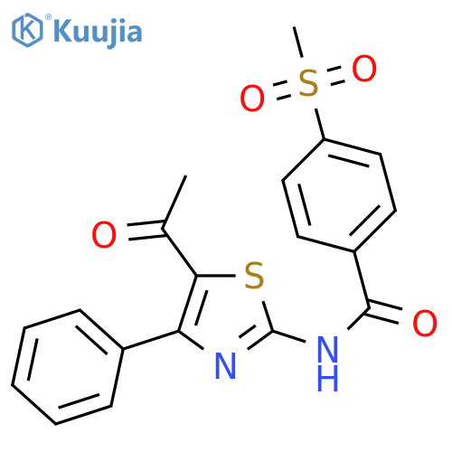 N-(5-acetyl-4-phenyl-1,3-thiazol-2-yl)-4-methanesulfonylbenzamide structure