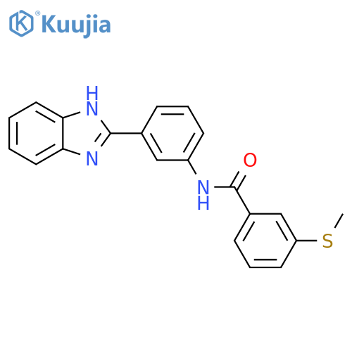 N-3-(1H-1,3-benzodiazol-2-yl)phenyl-3-(methylsulfanyl)benzamide structure