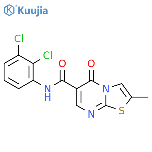 N-(2,3-dichlorophenyl)-2-methyl-5-oxo-5H-1,3thiazolo3,2-apyrimidine-6-carboxamide structure