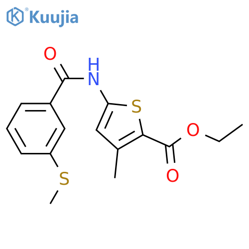 ethyl 3-methyl-5-3-(methylsulfanyl)benzamidothiophene-2-carboxylate structure