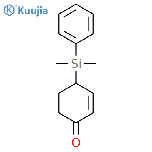 2-Cyclohexen-1-one, 4-(dimethylphenylsilyl)- structure