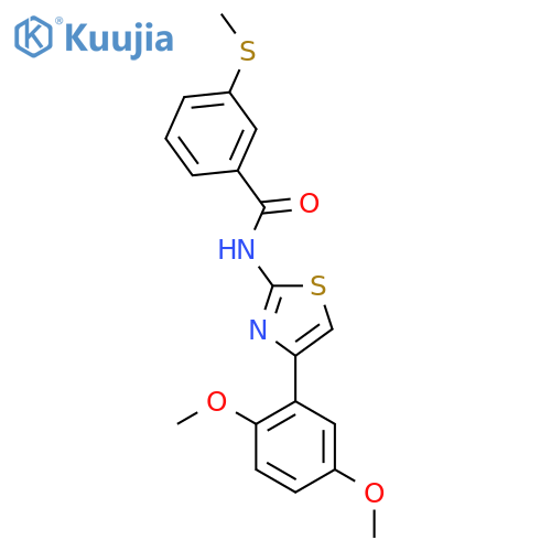 N-4-(2,5-dimethoxyphenyl)-1,3-thiazol-2-yl-3-(methylsulfanyl)benzamide structure
