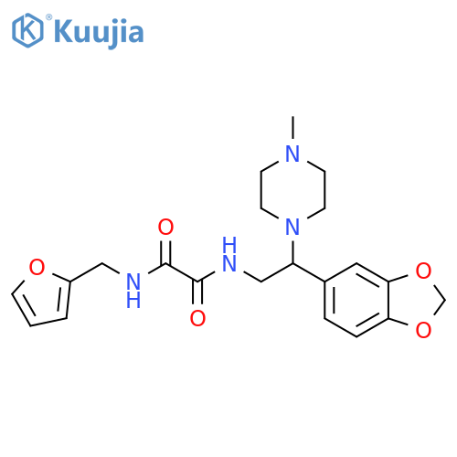 N'-2-(2H-1,3-benzodioxol-5-yl)-2-(4-methylpiperazin-1-yl)ethyl-N-(furan-2-yl)methylethanediamide structure