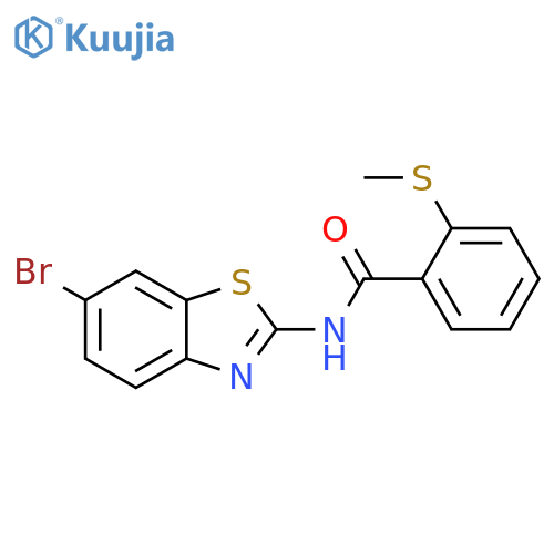 N-(6-bromo-1,3-benzothiazol-2-yl)-2-(methylsulfanyl)benzamide structure