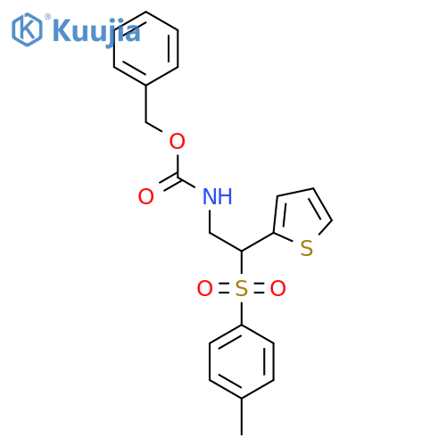 benzyl N-2-(4-methylbenzenesulfonyl)-2-(thiophen-2-yl)ethylcarbamate structure