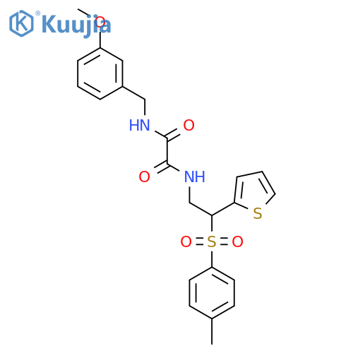 N'-(3-methoxyphenyl)methyl-N-2-(4-methylbenzenesulfonyl)-2-(thiophen-2-yl)ethylethanediamide structure