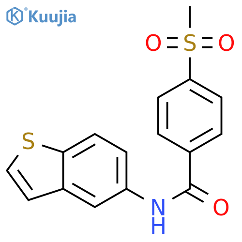 N-(1-benzothiophen-5-yl)-4-methanesulfonylbenzamide structure