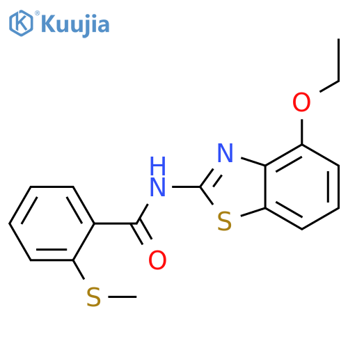 N-(4-ethoxy-1,3-benzothiazol-2-yl)-2-(methylsulfanyl)benzamide structure