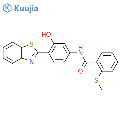 N-4-(1,3-benzothiazol-2-yl)-3-hydroxyphenyl-2-(methylsulfanyl)benzamide structure