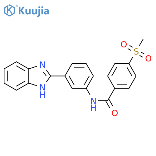 N-3-(1H-1,3-benzodiazol-2-yl)phenyl-4-methanesulfonylbenzamide structure