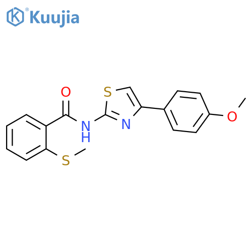 N-4-(4-methoxyphenyl)-1,3-thiazol-2-yl-2-(methylsulfanyl)benzamide structure