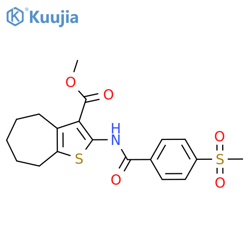 methyl 2-(4-methanesulfonylbenzamido)-4H,5H,6H,7H,8H-cycloheptabthiophene-3-carboxylate structure