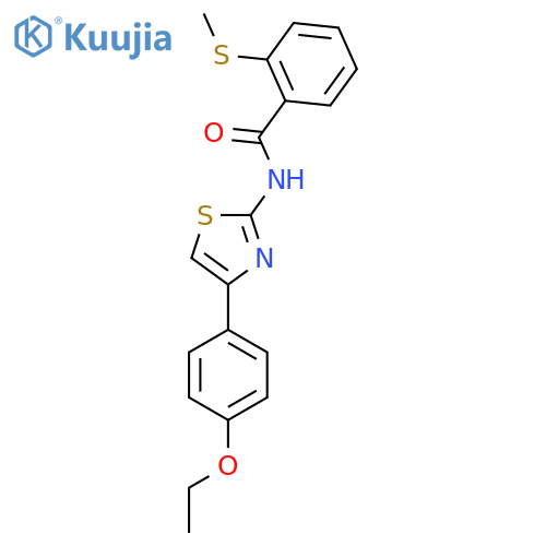 N-4-(4-ethoxyphenyl)-1,3-thiazol-2-yl-2-(methylsulfanyl)benzamide structure
