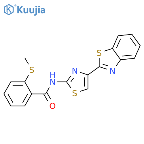 N-4-(1,3-benzothiazol-2-yl)-1,3-thiazol-2-yl-2-(methylsulfanyl)benzamide structure
