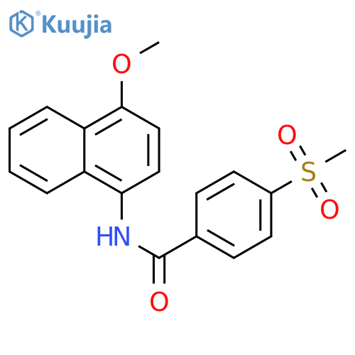 4-methanesulfonyl-N-(4-methoxynaphthalen-1-yl)benzamide structure