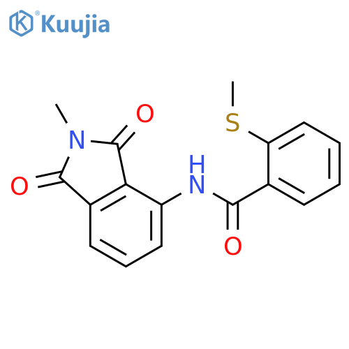 N-(2-methyl-1,3-dioxo-2,3-dihydro-1H-isoindol-4-yl)-2-(methylsulfanyl)benzamide structure
