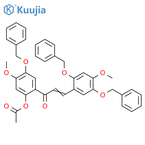 2-Propen-1-one,1-[2-(acetyloxy)-4-methoxy-5-(phenylmethoxy)phenyl]-3-[4-methoxy-2,5-bis(phenylmethoxy)phenyl]- structure