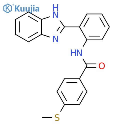 N-2-(1H-1,3-benzodiazol-2-yl)phenyl-4-(methylsulfanyl)benzamide structure