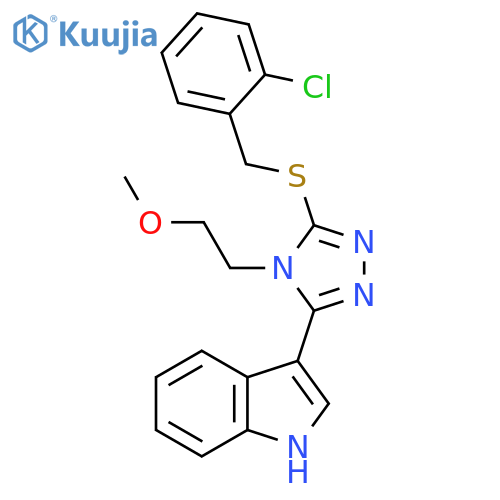 3-(5-{(2-chlorophenyl)methylsulfanyl}-4-(2-methoxyethyl)-4H-1,2,4-triazol-3-yl)-1H-indole structure