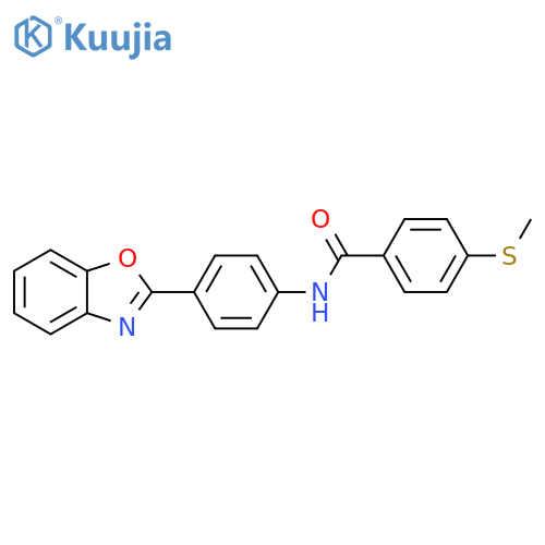 N-4-(1,3-benzoxazol-2-yl)phenyl-4-(methylsulfanyl)benzamide structure