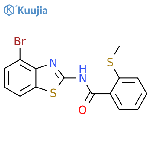 N-(4-bromo-1,3-benzothiazol-2-yl)-2-(methylsulfanyl)benzamide structure