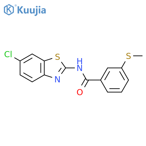 N-(6-chloro-1,3-benzothiazol-2-yl)-3-(methylsulfanyl)benzamide structure