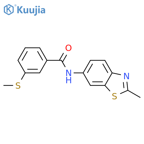 N-(2-methyl-1,3-benzothiazol-6-yl)-3-(methylsulfanyl)benzamide structure