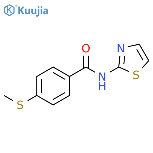 4-(methylsulfanyl)-N-(1,3-thiazol-2-yl)benzamide structure