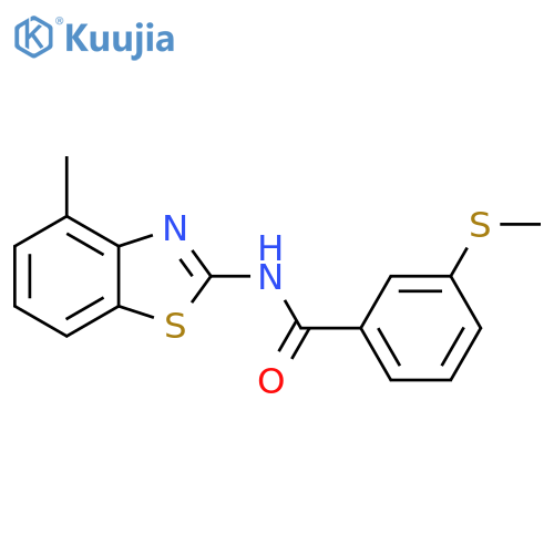 N-(4-methyl-1,3-benzothiazol-2-yl)-3-(methylsulfanyl)benzamide structure
