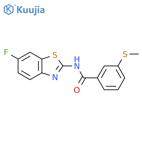 N-(6-fluoro-1,3-benzothiazol-2-yl)-3-(methylsulfanyl)benzamide structure