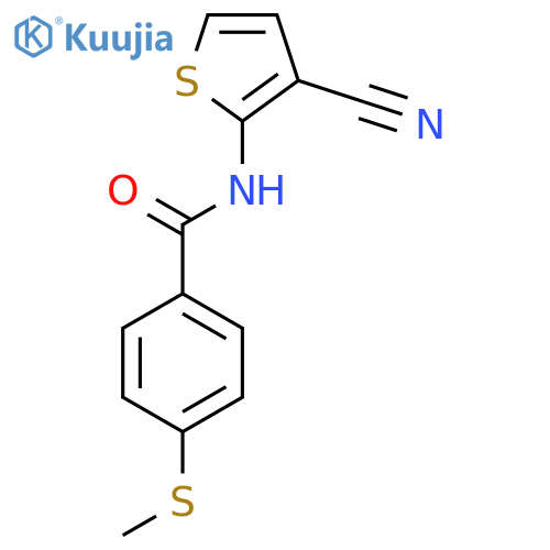 N-(3-cyanothiophen-2-yl)-4-(methylsulfanyl)benzamide structure