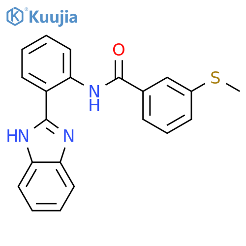 N-2-(1H-1,3-benzodiazol-2-yl)phenyl-3-(methylsulfanyl)benzamide structure