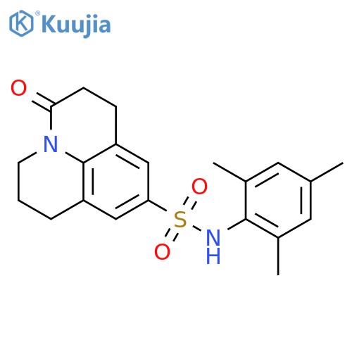2-oxo-N-(2,4,6-trimethylphenyl)-1-azatricyclo7.3.1.0^{5,13}trideca-5,7,9(13)-triene-7-sulfonamide structure