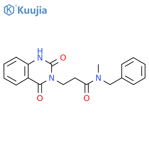 N-benzyl-3-(2,4-dioxo-1,2,3,4-tetrahydroquinazolin-3-yl)-N-methylpropanamide structure