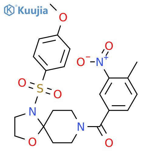4-(4-methoxybenzenesulfonyl)-8-(4-methyl-3-nitrobenzoyl)-1-oxa-4,8-diazaspiro4.5decane structure