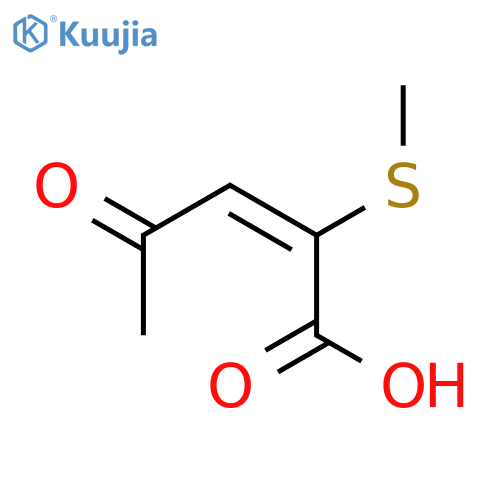 2-Pentenoic acid, 2-(methylthio)-4-oxo- structure