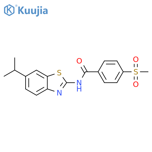 4-methanesulfonyl-N-6-(propan-2-yl)-1,3-benzothiazol-2-ylbenzamide structure